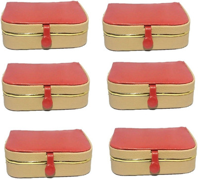 

Addyz Pack of 6 Pieces women men ring box Travel Storage case Jewellery Vanity Box(Rust)