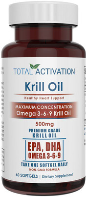 

Sujins Total Activation Pvt. Ltd. Krill Oil 500mg (Omega 3, 6, 9)(60 No)