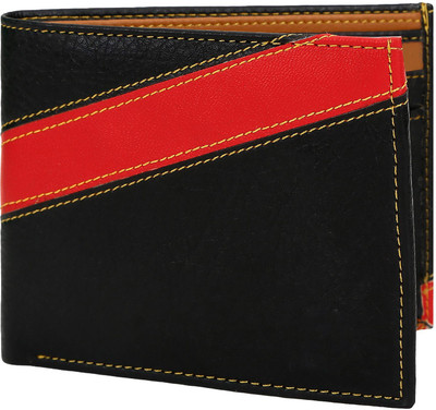 

goodhand Men Black, Red Artificial Leather Wallet(6 Card Slots)