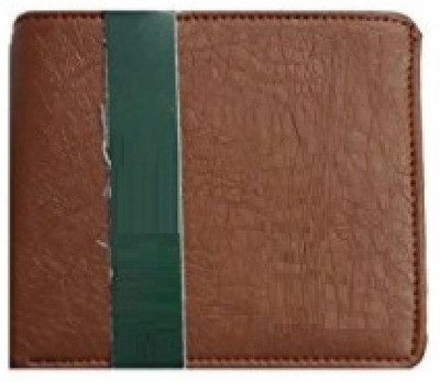 

DIME Men Brown Genuine Leather Wallet(5 Card Slots)