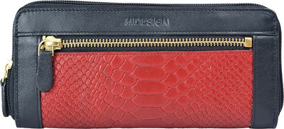 

Hidesign Women Casual Black, Red Genuine Leather Wallet(8 Card Slots)