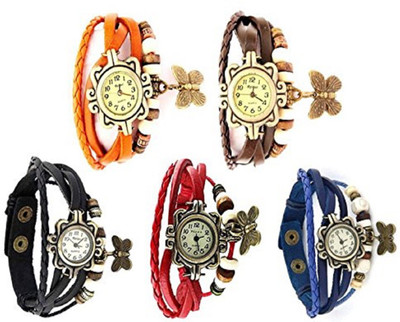 

Talgo New Arrival Festive Season Special TGDORIORBRBKRDBU Multi color Round Dial Leather Dori Strap TGDORIORBRBKRDBU Watch - For Girls