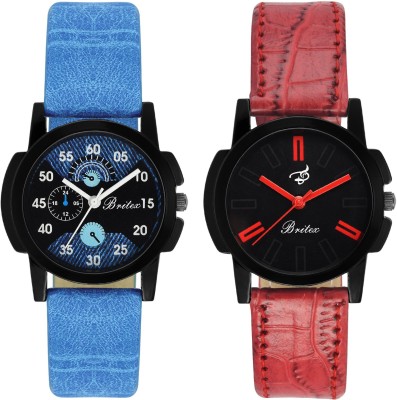 Britex BT4108~4109 ~ELLE COMBO~ Pack of 2 leather Watch  - For Women   Watches  (Britex)