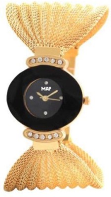 Map Stylish Look Gold Color Women Watch MAP Gold Wrist Watch Watch  - For Women   Watches  (Map)