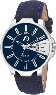 AD Global New Stylish Dated With Attractive Genuine Blue Leather Strap Analog Watch  - For Men   Watches  (AD GLOBAL)