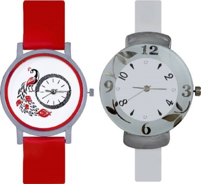 PMAX Glory Red And White Stylish Combo Watch  - For Girls   Watches  (PMAX)