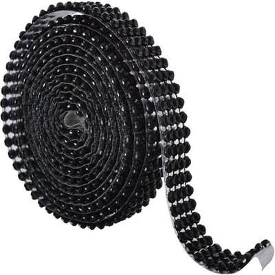 

BestUBuy Art Craft Stone lace Black 4-line full length 1.25 meters