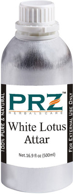 

PRZ White Lotus Attar Roll-on For Unisex (500 ML) - Pure Natural Premium Quality Perfume (Non-Alcoholic) Floral Attar(White Lotus)