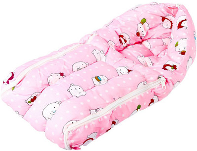 

Baybee Boy's And Girl's Comfo Sleeping Cum Carry Bag Printed (Pink, 0-6 Months) Cum Carry Bag Printed Crib Bedding(Fabric, Pink)