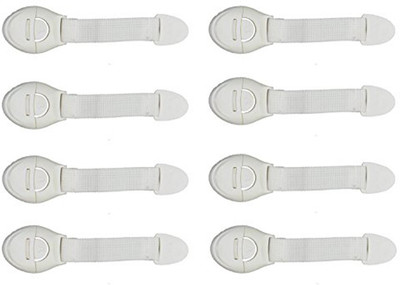 

SYGA Child Baby Toddler Infant Safety Lock(8 Pcs) for Drawer Fridge Cabinet etc(White)