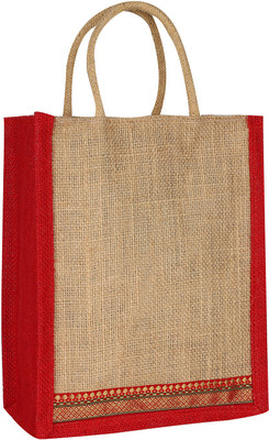 

Styles Creation Jute Lunch Bag Lunch Bag(Red, Brown, 10 inch)