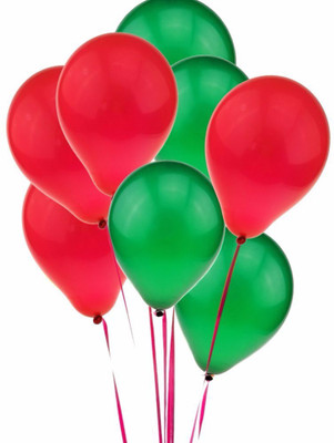 

PARTY PROPZ Solid STO2147 Balloon(Green, Red, Pack of 25)