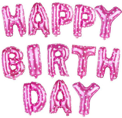 

Shop Online Printed Happy Birthday Foil Balloons (Pink) Balloon(Pink, Pack of 13)