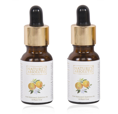 

Nature's Absolutes Bergamot Oil (15ml x 2) Combo Pack of 2 Pcs , Therapeutic and Premium Grade, Extra Pure Essential Oil(30 ml)