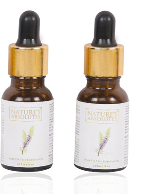 

Nature's Absolutes Tea Tree Oil (15ml x 2) Combo Pack of 2 Pcs ,100% Pure Organic, Premium Oil(30 ml)