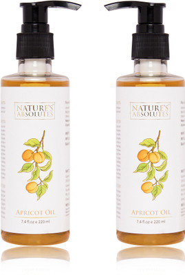 

Nature's Absolutes Apricot Oil (220ml x 2) Combo Pack of 2 Pcs ,100% Pure Organic, Premium Oil(440 ml)