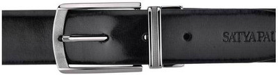 

Satya Paul Men Black Genuine Leather Belt, Black*brown