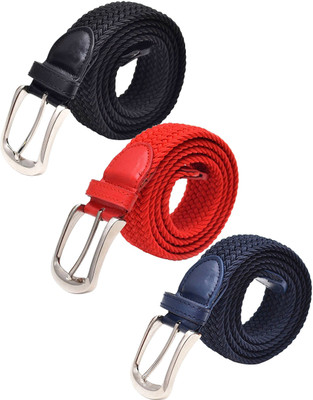 

Pegaso Women Casual Blue, Red, Black Canvas Belt, Black;blue;red