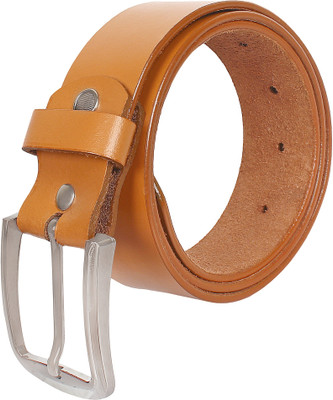 

CREATURE Men Party Yellow Genuine Leather Belt