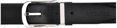 

Satya Paul Men Black Genuine Leather Belt, Black*brown