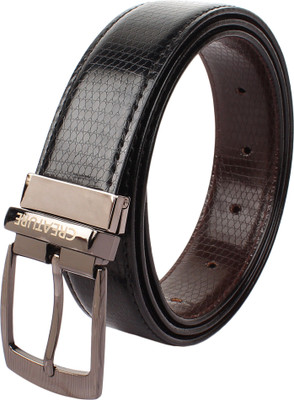 

CREATURE Men Formal Black Artificial Leather Reversible Belt