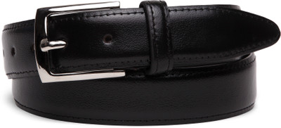 

U+N Men & Women Formal Black Genuine Leather Belt