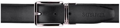 

Satya Paul Men Black Genuine Leather Belt