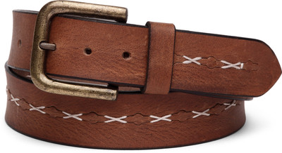 

U+N Men & Women Casual Brown Genuine Leather Belt