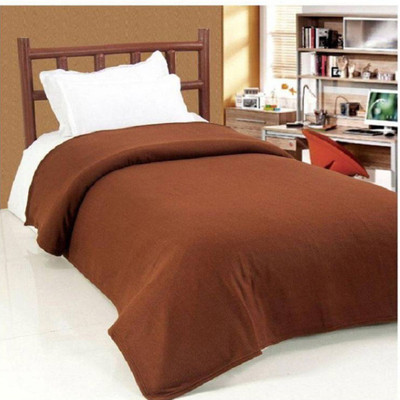 JARS Solid Single Fleece Blanket for  AC Room(Polyester, Brown)
