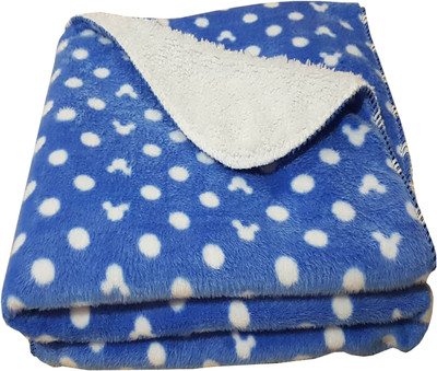 

My Newborn Polka  Crib Baby Blanket(Polyester, Blue