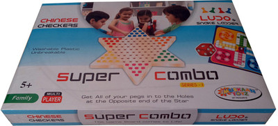 

Nic Super Combo Chinese Checkers Ludo Snakes Ladder Board Game