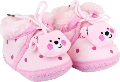 

Neska Moda Bear 0 To 12 Month Baby Booties(Toe to Heel Length - 12 cm Pink)