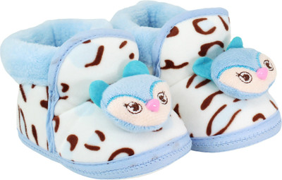

Neska Moda Cat 0 To 12 Month Baby Booties(Toe to Heel Length - 12 cm Blue)