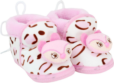 

Neska Moda Cat 0 To 12 Month Baby Booties(Toe to Heel Length - 12 cm Pink)