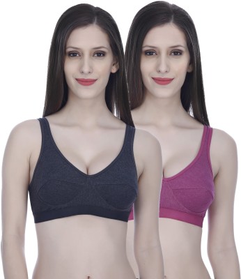 elina Women Sports Non Padded Bra(Multicolor)