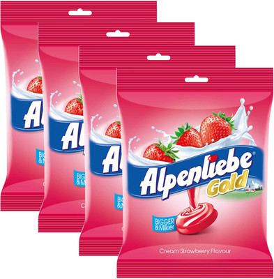 

Alpenliebe old Candy, Cream Strawberry Flavour, (46 pieces) (Pack of 4) Cream Strawberry Candy(Pack of 4)