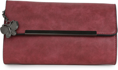 

Butterflies Casual Red Clutch