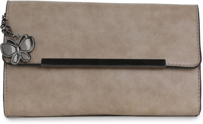 

Butterflies Casual Grey Clutch