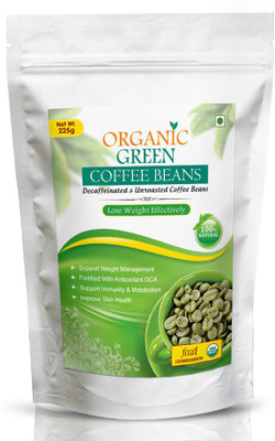 

Vokin Biotech Organic Green Coffee Beans 225gm Decaffeinated & Unroasted Roast & Ground Coffee(225 g)