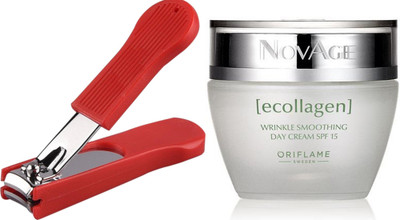

Oriflame Sweden NovAge Ecollagen Wrinkle Smoothing Day Cream SPF 15 50ml (31544) With Nail Cutter(Set of 2)