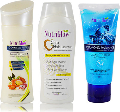 

NutriGlow Hair Care Shampoo, Conditioner, Face Wash(Set of 3)