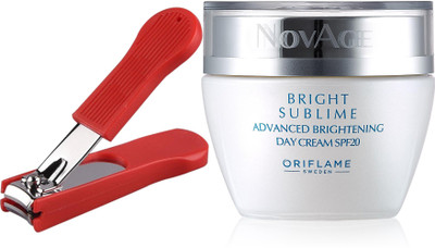 

Oriflame Sweden NovAge Bright Sublime Advanced Brightening Day Cream SPF20 50ml (32803) With Nail Cutter(Set of 2)