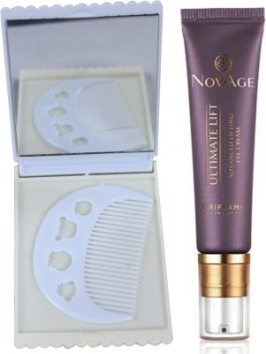 Oriflame Sweden NovAge Ultimate Lift Advanced Lifting Eye Cream 15ml (31542) With Comb Mirror Set(3 Items in the set)