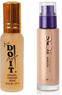 

Oriflame Sweden The ONE IlluSkin Foundation (Porcelain - 30596) With Just Doit Perfume 30ml(Set of 2)
