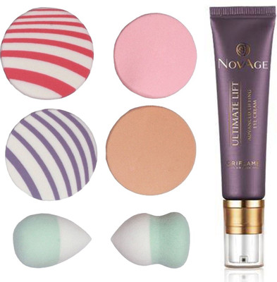 

Oriflame Sweden NovAge Ultimate Lift Advanced Lifting Eye Cream 15ml (31542) With Puff Sponge(Set of 7)