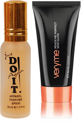 

Oriflame Sweden Very Me Peach Me Perfect Skin Glow (Light - 20529) With Just Doit Perfume 30ml(Set of 2)