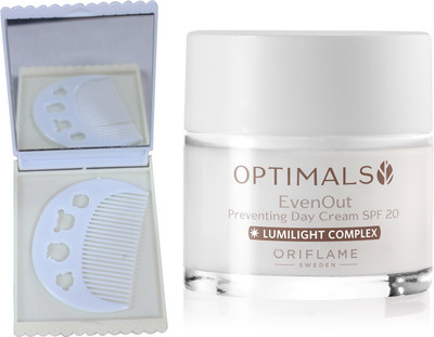

Oriflame Sweden Optimals Even Out Day Cream SPF 20 50ml (32479) With Comb Mirror Set(Set of 3)