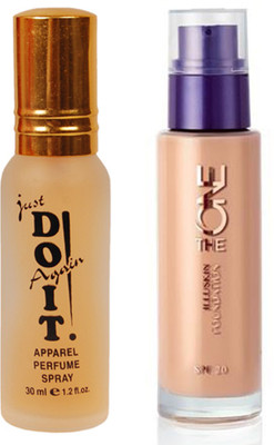 

Oriflame Sweden The ONE IlluSkin Foundation (Nude Pink - 30598) With Just Doit Perfume 30ml(Set of 2)
