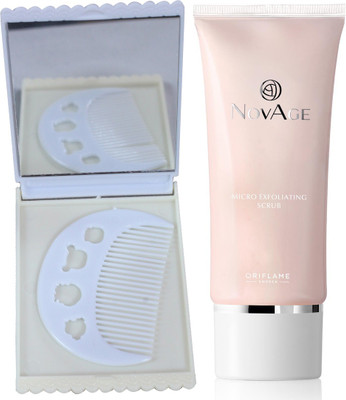 

Oriflame Sweden NovAge Smoothing Exfoliating Scrub 100ml (32645) With Comb Mirror Set(Set of 3)