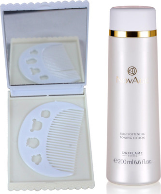 

Oriflame Sweden NovAge Skin Softening Toning Lotion 200ml (32742) With Comb Mirror Set(Set of 3)